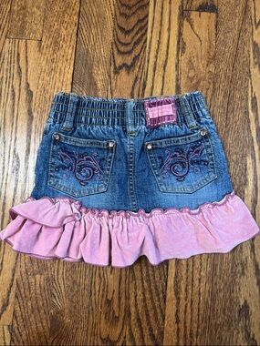 Vintage Y2K Mary-Kate & Ashley Denim Ruffle Skort Girls Size 4